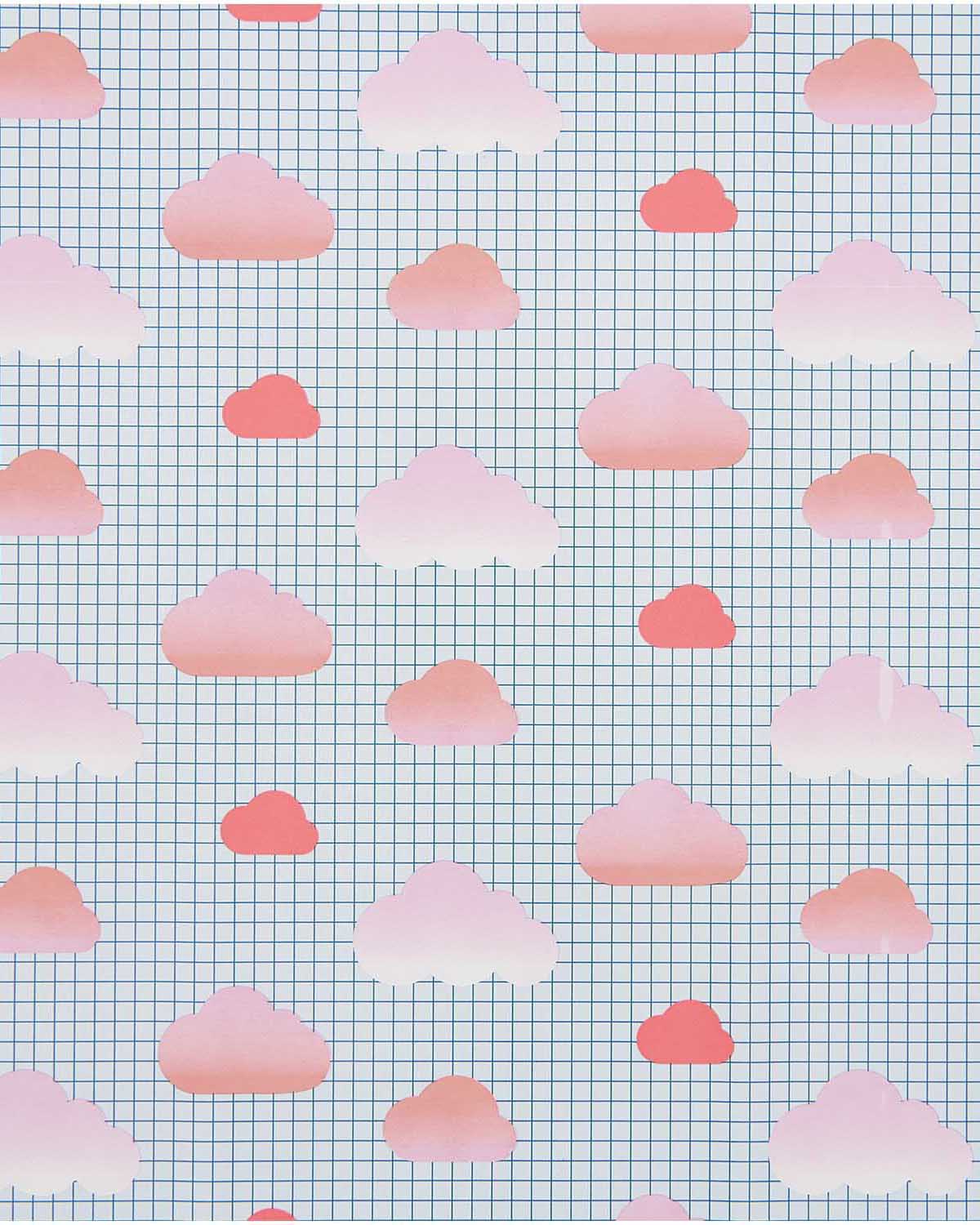 Rico Design - Paper Poetry Geschenkpapier | Wolken - Geschenkpapier - ROSA ECK - Blau, ,