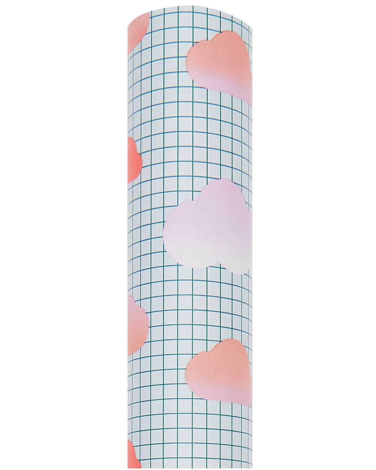 Rico Design - Paper Poetry Geschenkpapier | Wolken - Geschenkpapier - ROSA ECK - Blau, ,