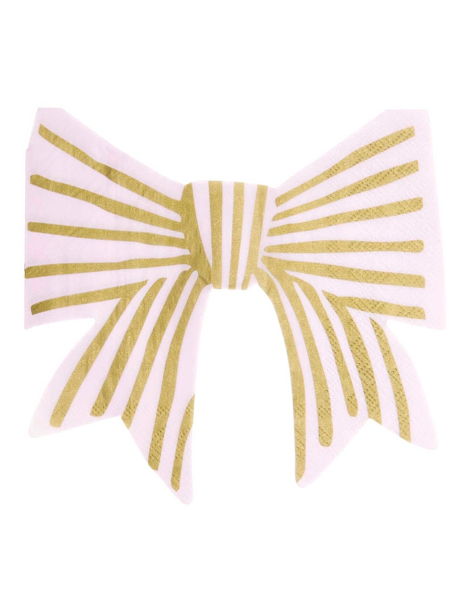 Rico Design - Serviette Schleife | Streifen Rosa - Serviette - ROSA ECK - , ,