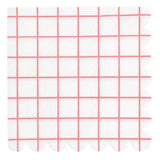 Rico Design - Servietten Raster Weiß/Neon Pink (20 Stück) - Serviette - ROSA ECK - , ,