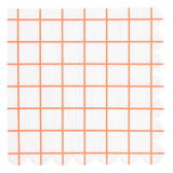 Rico Design - Servietten Raster, Weiß/Neon Rot (20 Stück) - Serviette - ROSA ECK - , ,