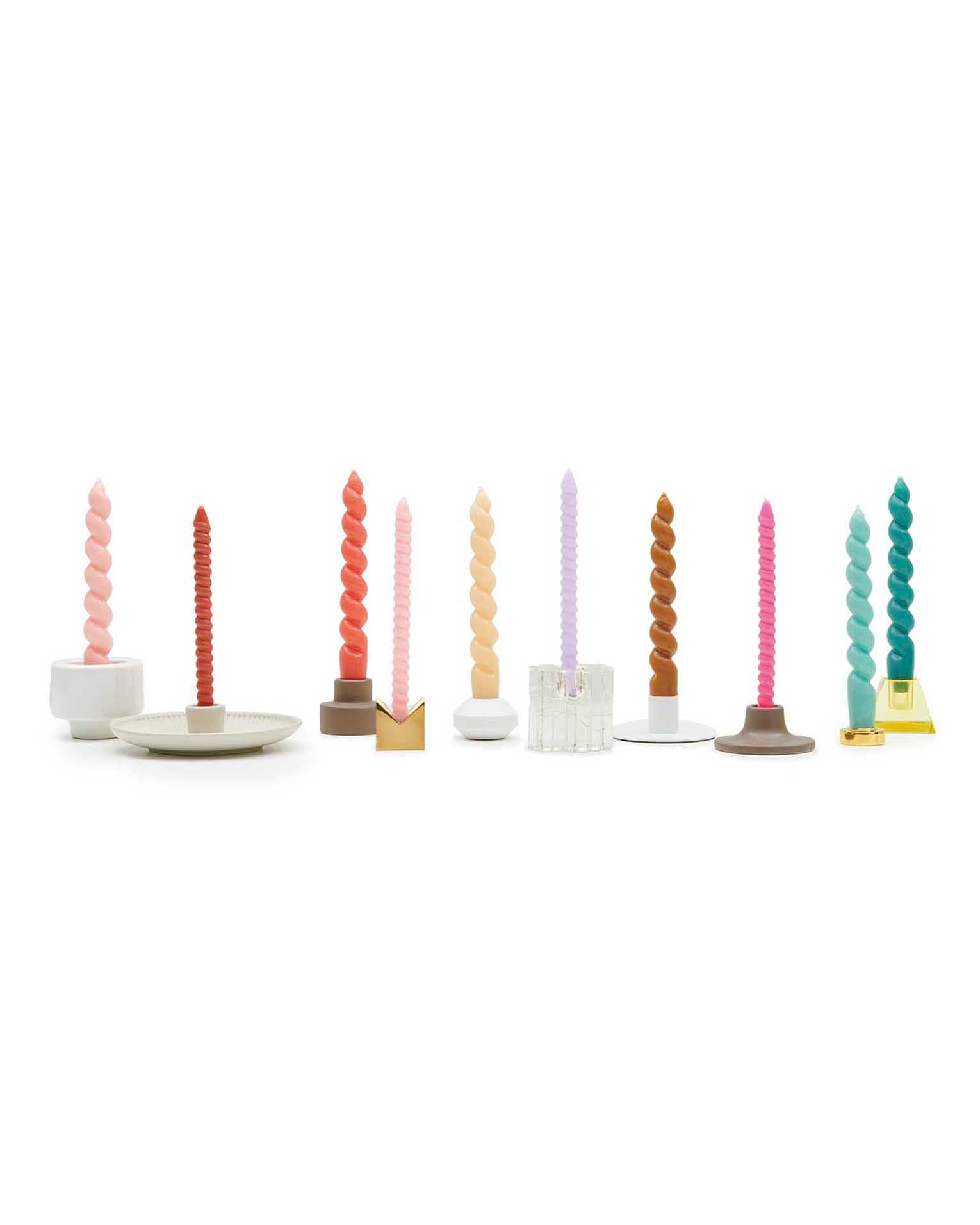 Rico Design - Spiralkerze | Aqua - Kerze - ROSA ECK - Blau, ,