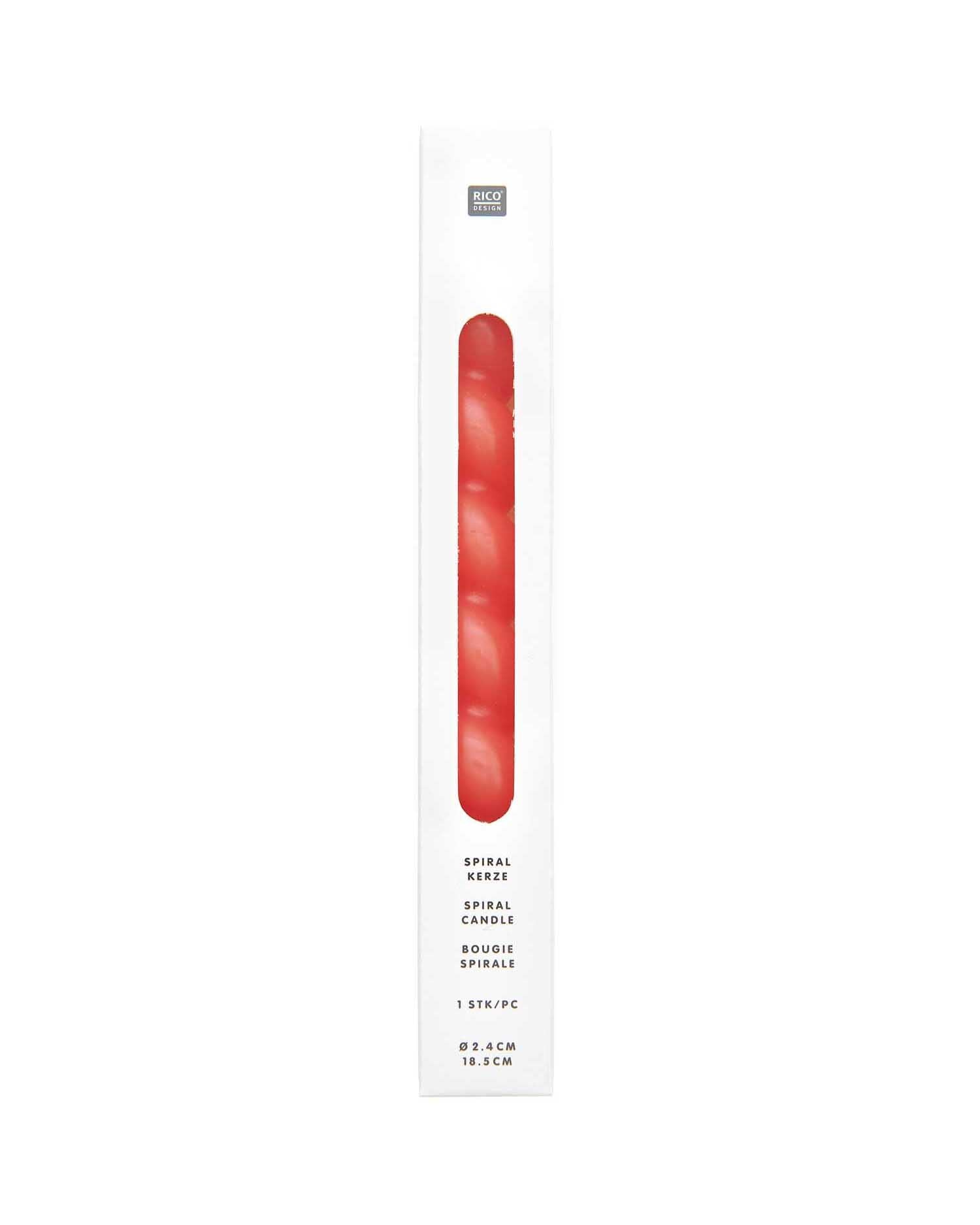Rico Design - Spiralkerze | Koralle - Kerze - ROSA ECK - Rosa, ,