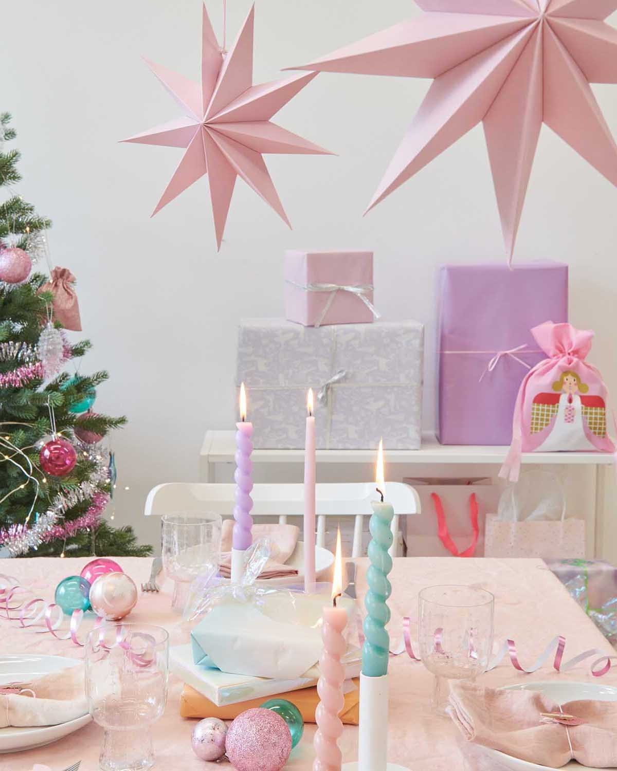 Rico Design - Spiralkerze | Smokey Rosa - Kerze - ROSA ECK - , ,