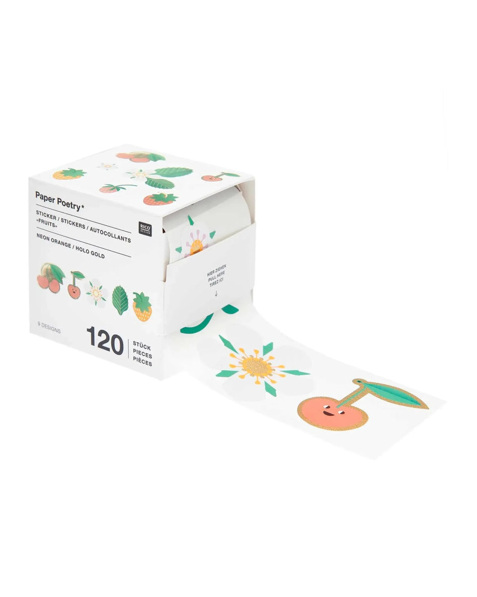Rico Design - Sticker Erdbeeren / Kirschen - Sticker - ROSA ECK Concept Store