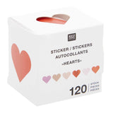Rico Design - Sticker Herzen, rot, holographisch (120 Stück) - Sticker - ROSA ECK - , ,