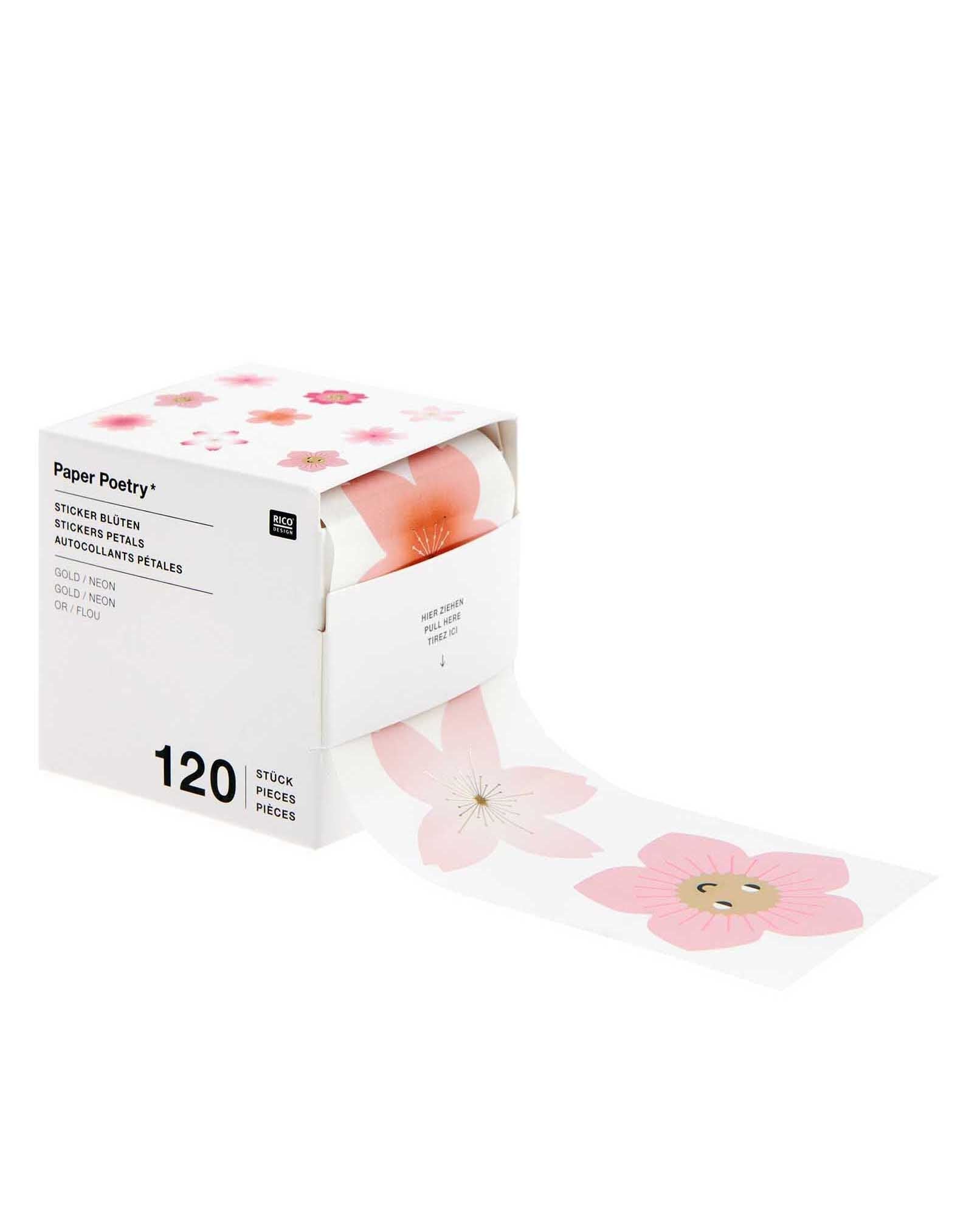 Rico Design - Sticker Sakura Sakura, Blüten (120 Stück) - Sticker - ROSA ECK - , ,