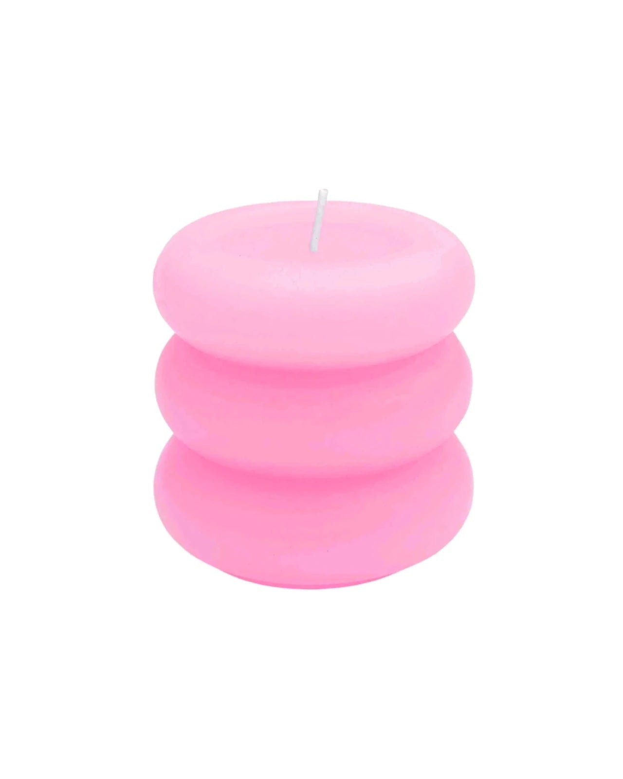 Stumpenkerze Ringe • Rosa