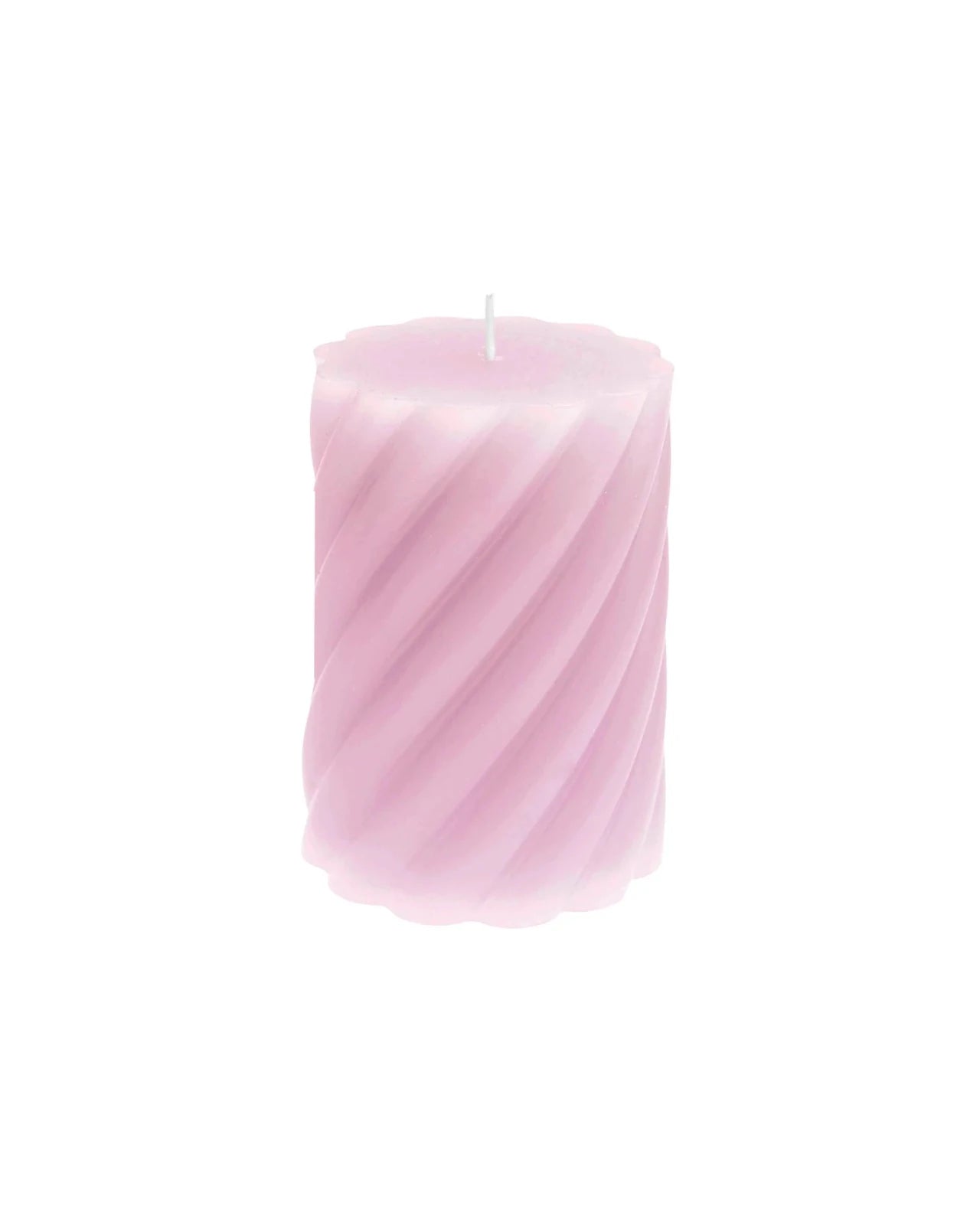 Stumpenkerze Spiral • Rosa