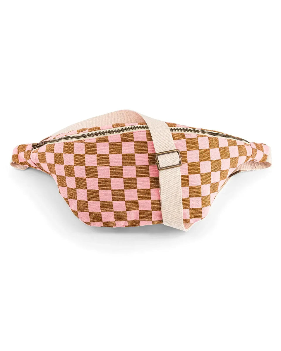 Rose in April - BANANA Bauchtasche • Kariert Rosa/Karamell - ROSA ECK Concept Store