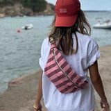 Rose in April - BANANA Bauchtasche | Stripes Burgundy / Flamingo - Tasche - ROSA ECK -