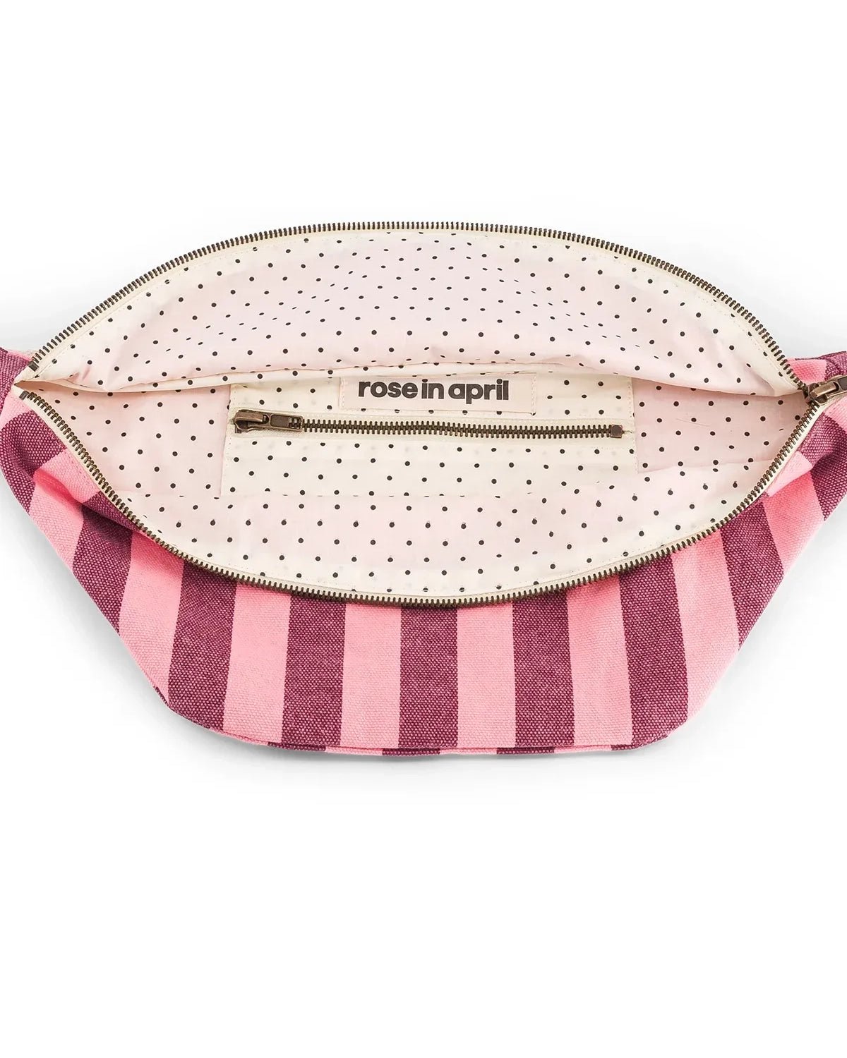 Rose in April - BANANA Bauchtasche | Stripes Burgundy / Flamingo - Tasche - ROSA ECK -