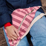 Rose in April - BANANA Bauchtasche | Stripes Burgundy / Flamingo - Tasche - ROSA ECK -