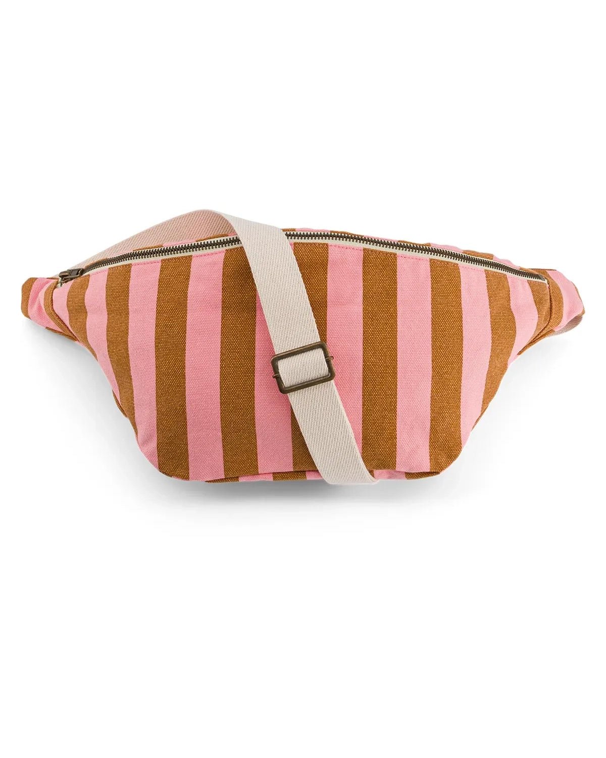 Rose in April - BANANA Bauchtasche | Stripes Caramel / Strawberry - Tasche - ROSA ECK -