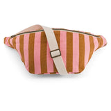 Rose in April - BANANA Bauchtasche | Stripes Caramel / Strawberry - Tasche - ROSA ECK -