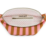 Rose in April - BANANA Bauchtasche | Stripes Caramel / Strawberry - Tasche - ROSA ECK -