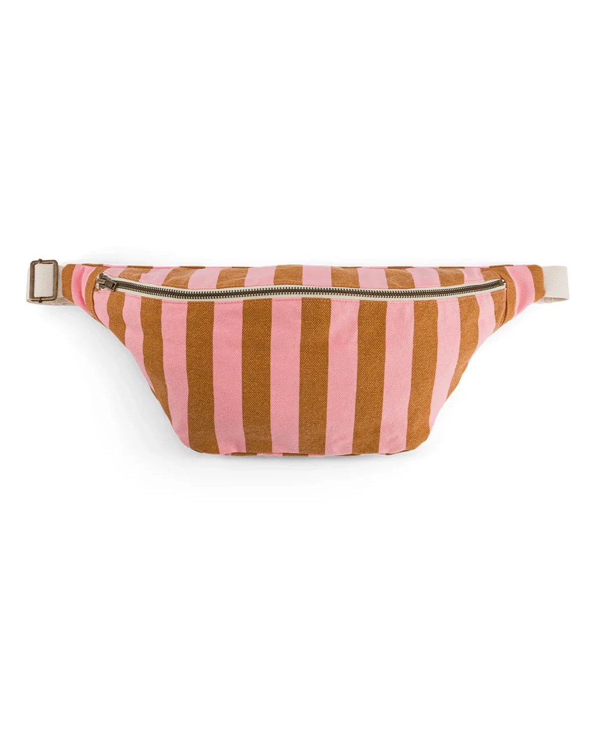 Rose in April - BANANA Bauchtasche | Stripes Caramel / Strawberry - Tasche - ROSA ECK -