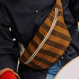 Rose in April - BANANA Bauchtasche • Stripes Cumin/Black - Bauchtasche - ROSA ECK