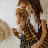 Rose in April - BANANA Bauchtasche • Stripes Cumin/Black - Bauchtasche - ROSA ECK