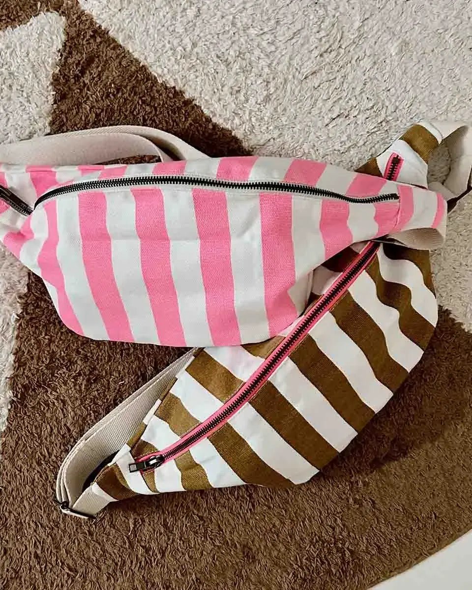 Rose in April - BANANA Bauchtasche • Stripes Ecru/Caramel - Bauchtasche - ROSA ECK Concept Store