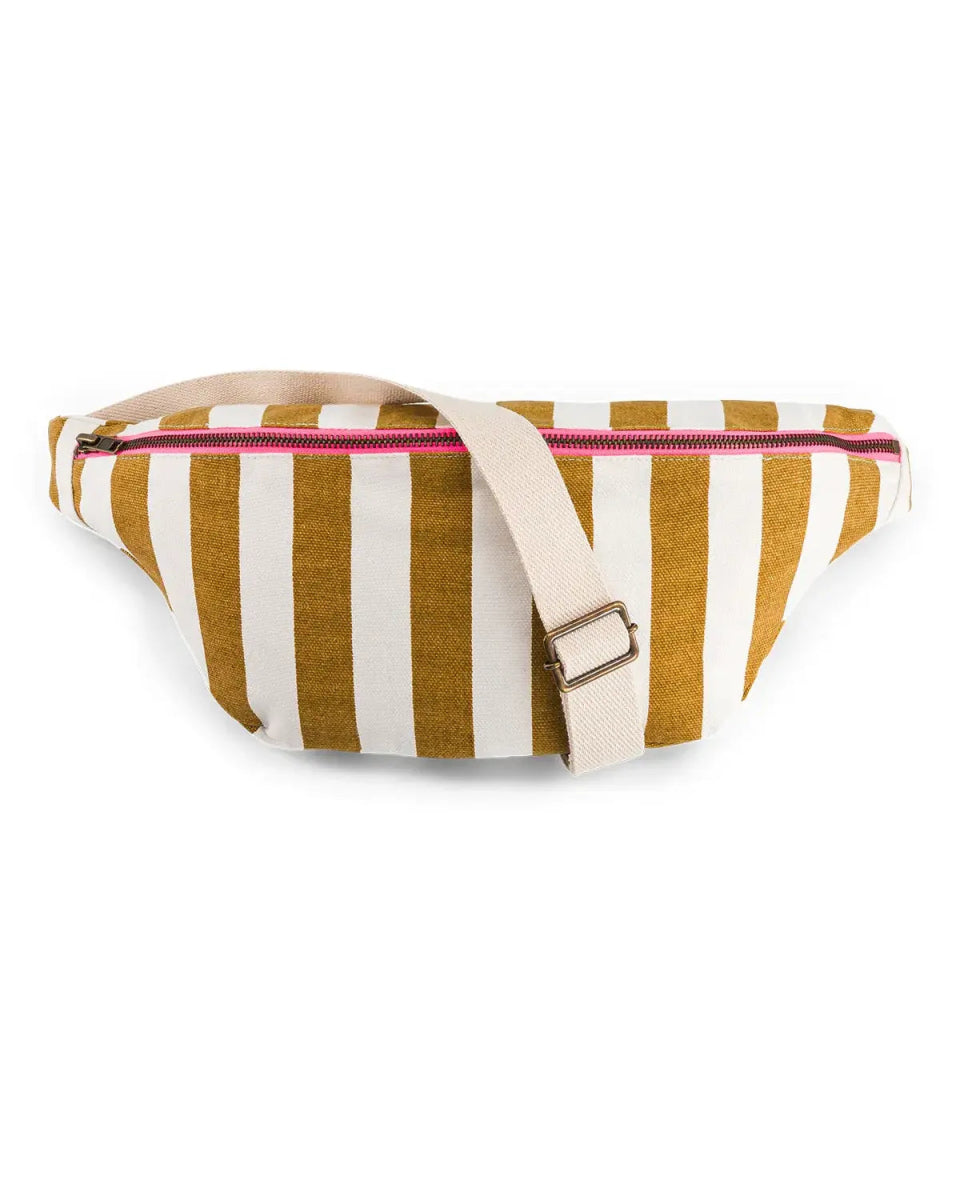 Rose in April - BANANA Bauchtasche • Stripes Ecru/Caramel - Bauchtasche - ROSA ECK Concept Store