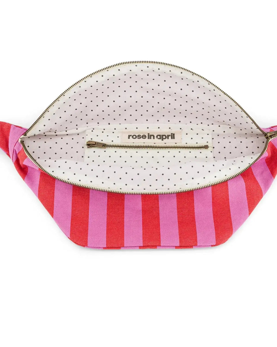Rose in April - BANANA Bauchtasche • Stripes Orchid/Tomato - Bauchtasche - ROSA ECK Concept Store
