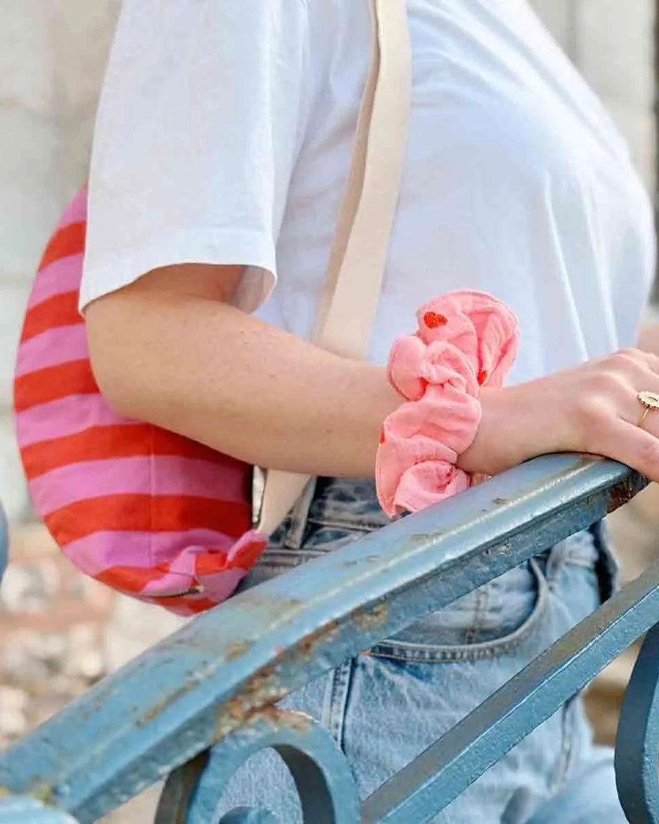 Rose in April - BANANA Bauchtasche • Stripes Orchid/Tomato - Bauchtasche - ROSA ECK Concept Store