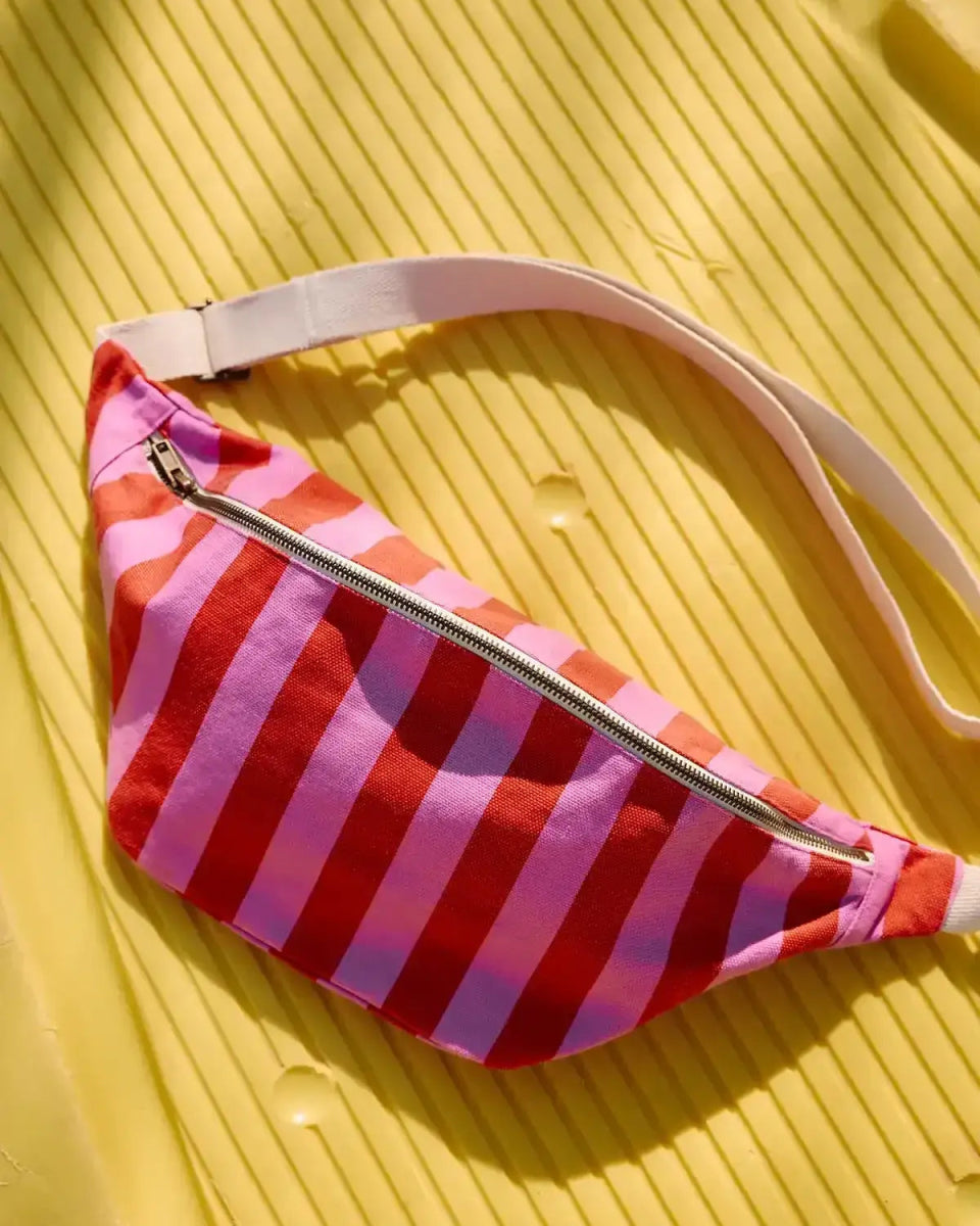 Rose in April - BANANA Bauchtasche • Stripes Orchid/Tomato - Bauchtasche - ROSA ECK Concept Store