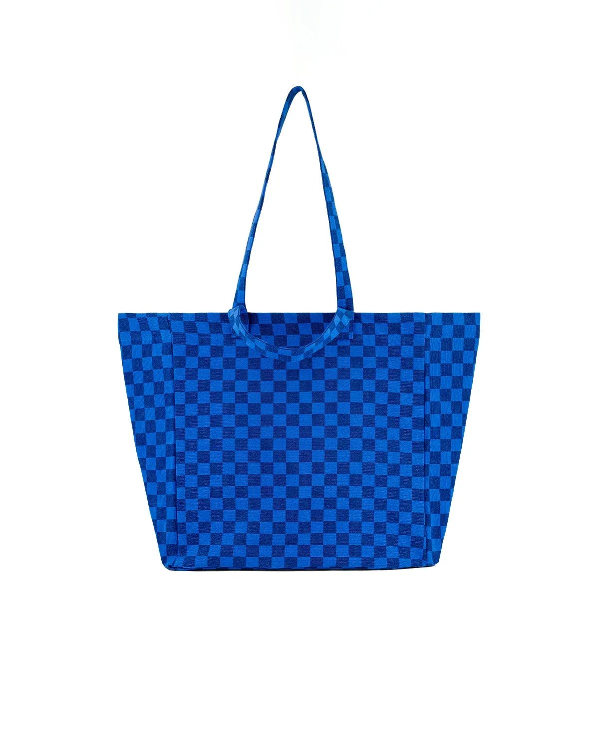 Rose in April - ELISA Einkaufstasche | Checks Navy Blue/Greek Blue - Tasche - ROSA ECK -