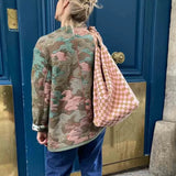 Rose in April - ELISA Einkaufstasche | Checks Strawerry/Caramel - Tasche - ROSA ECK -