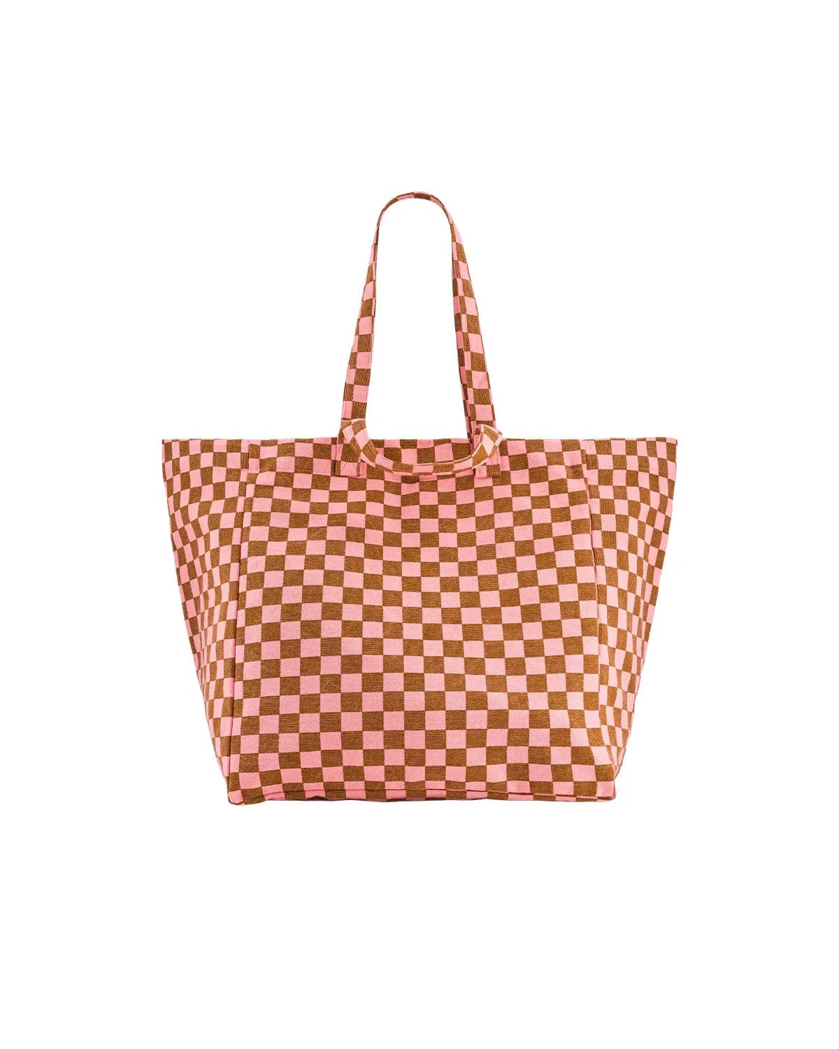 Rose in April - ELISA Einkaufstasche | Checks Strawerry/Caramel - Tasche - ROSA ECK -