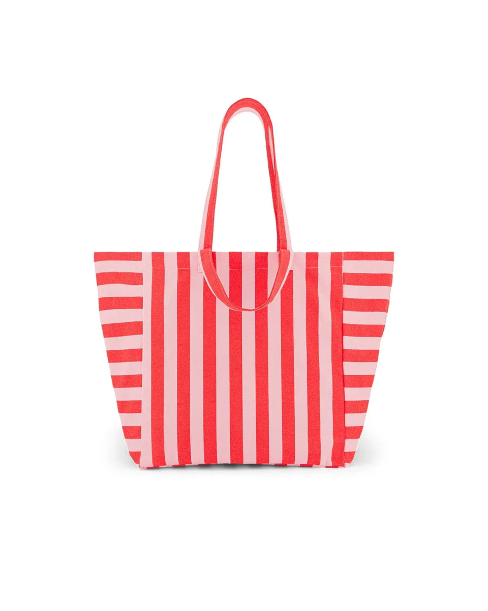 Rose in April - ELISA Einkaufstasche • Streifen Rot/Pink - Tasche - ROSA ECK Concept Store