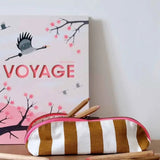 Rose in April - GASTON Federmäppchen • Stripes Ecru/Caramel - Federmäppchen - ROSA ECK