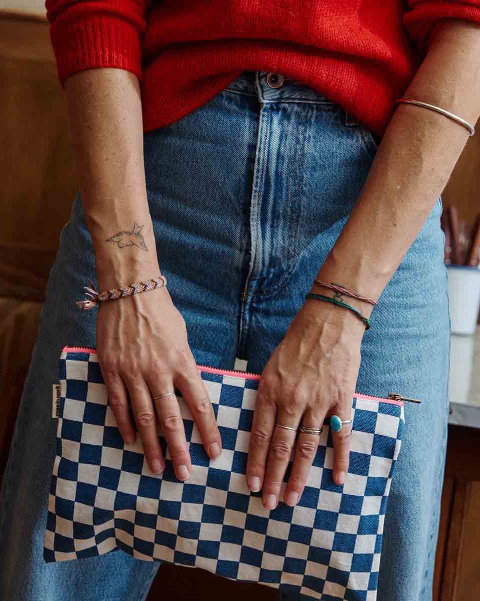 Rose in April - LILI Handtasche | Blue Midnight/Ecru - Beutel - ROSA ECK -