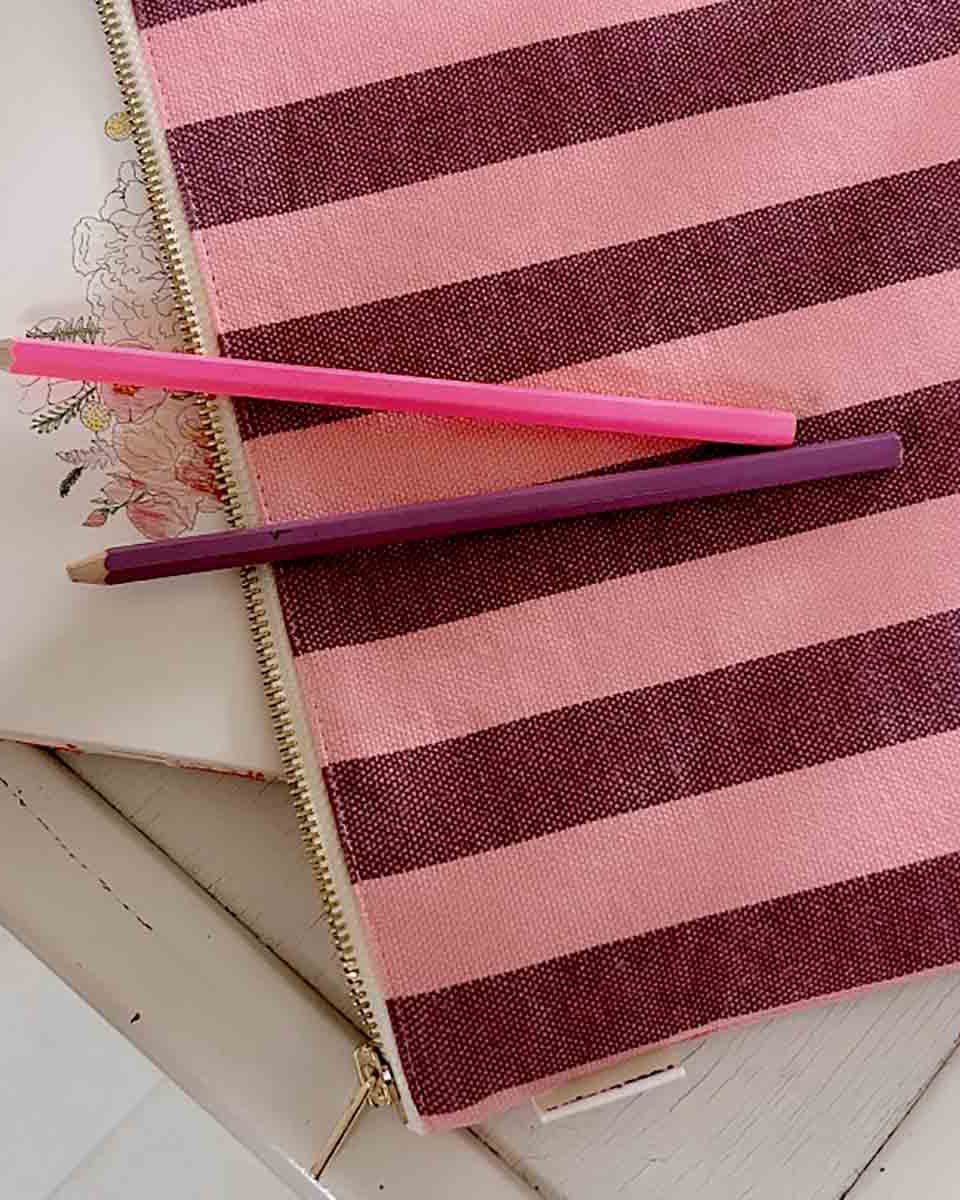 Rose in April - LILI Handtasche | Burgundy / Flamingo - Beutel - ROSA ECK -