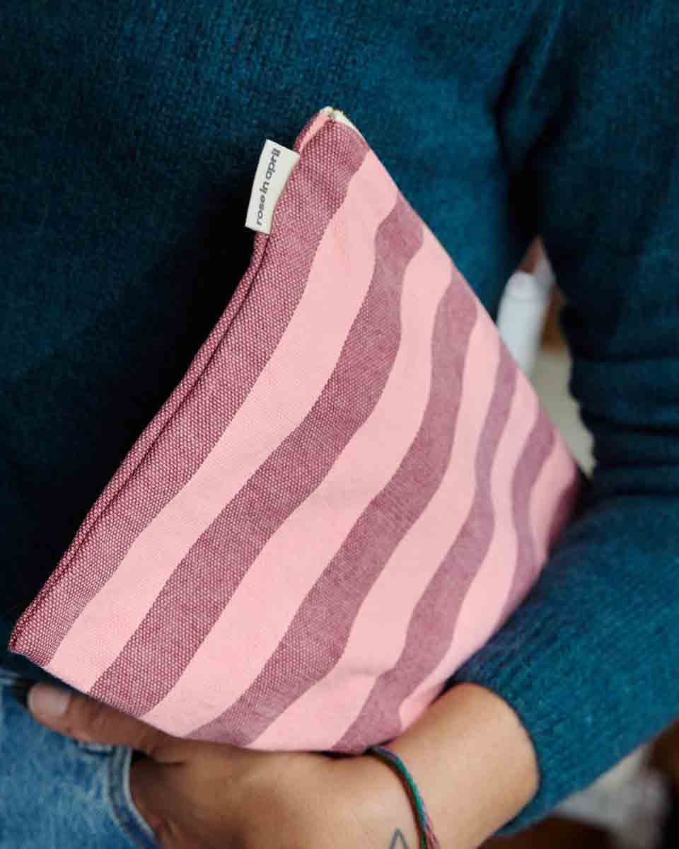 Rose in April - LILI Handtasche | Burgundy / Flamingo - Beutel - ROSA ECK -