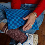 Rose in April - LILI Handtasche | Checks Navy Blue/Greek Blue - Beutel - ROSA ECK -