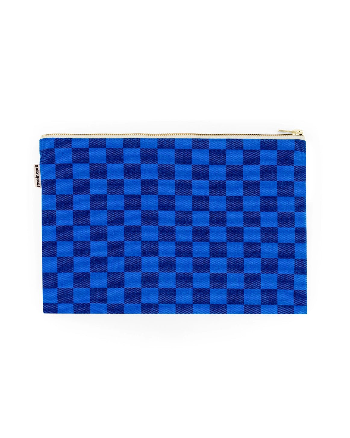 Rose in April - LILI Handtasche | Checks Navy Blue/Greek Blue - Beutel - ROSA ECK -