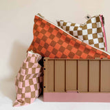 Rose in April - LILI Handtasche | Checks Strawberry - ROSA ECK - Beutel, Karo, Rosa