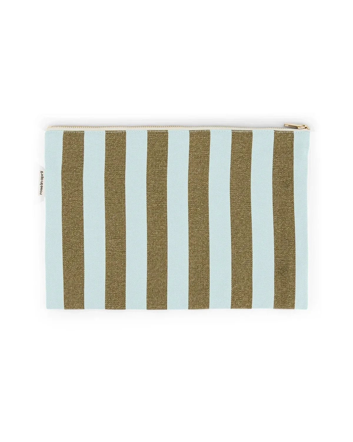 Rose in April - LILI Handtasche | Stripes Olive Aqua - ROSA ECK Concept Store