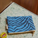 Rose in April - MARIE Geldbeutel • Zebra Greek Blue/Black - Geldbeutel - ROSA ECK Concept Store