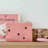 Rose in April - MARIE Mini - Beutel • Strawberry Color Print Heart - Geldbeutel - ROSA ECK Concept Store