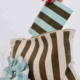 Rose in April - MARIE Mini - Beutel • Stripes Aque/Olive - Beutel - ROSA ECK Concept Store