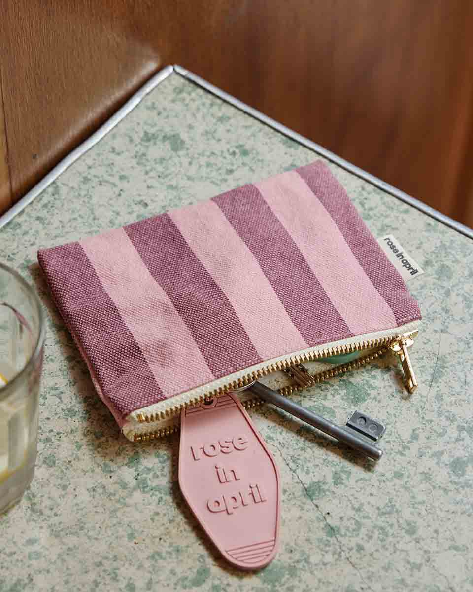 Rose in April - MARIE Mini - Beutel | Stripes Burgundy / Flamingo - Beutel - ROSA ECK -