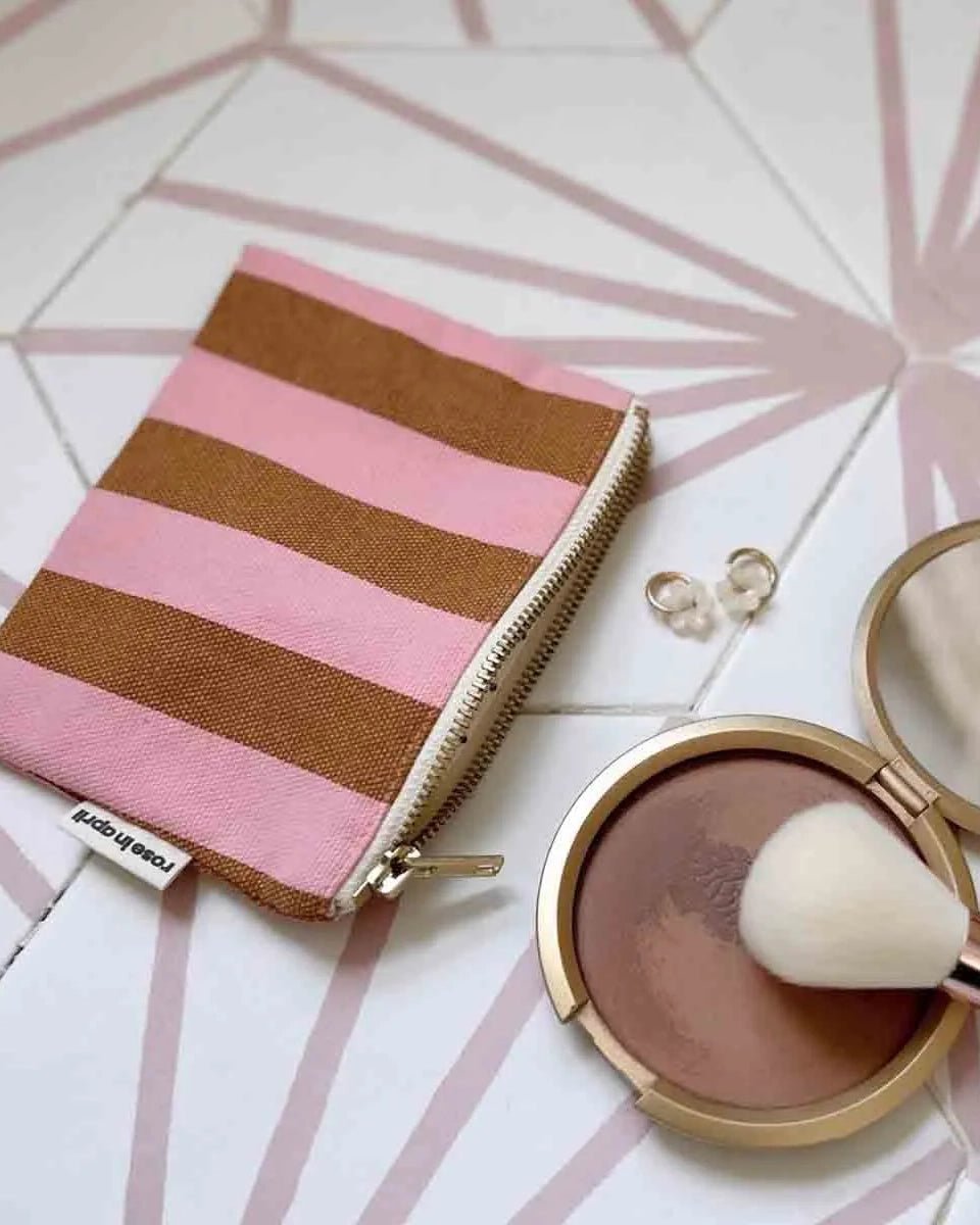 Rose in April - MARIE Mini - Beutel • Stripes Caramel/Strawberry - Beutel - ROSA ECK Concept Store
