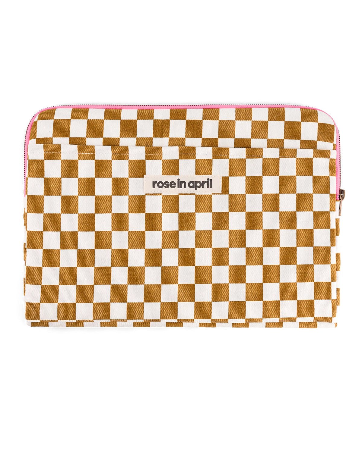 Rose in April - OCTAVE Laptoptasche | Checks Caramel - Laptoptasche - ROSA ECK -