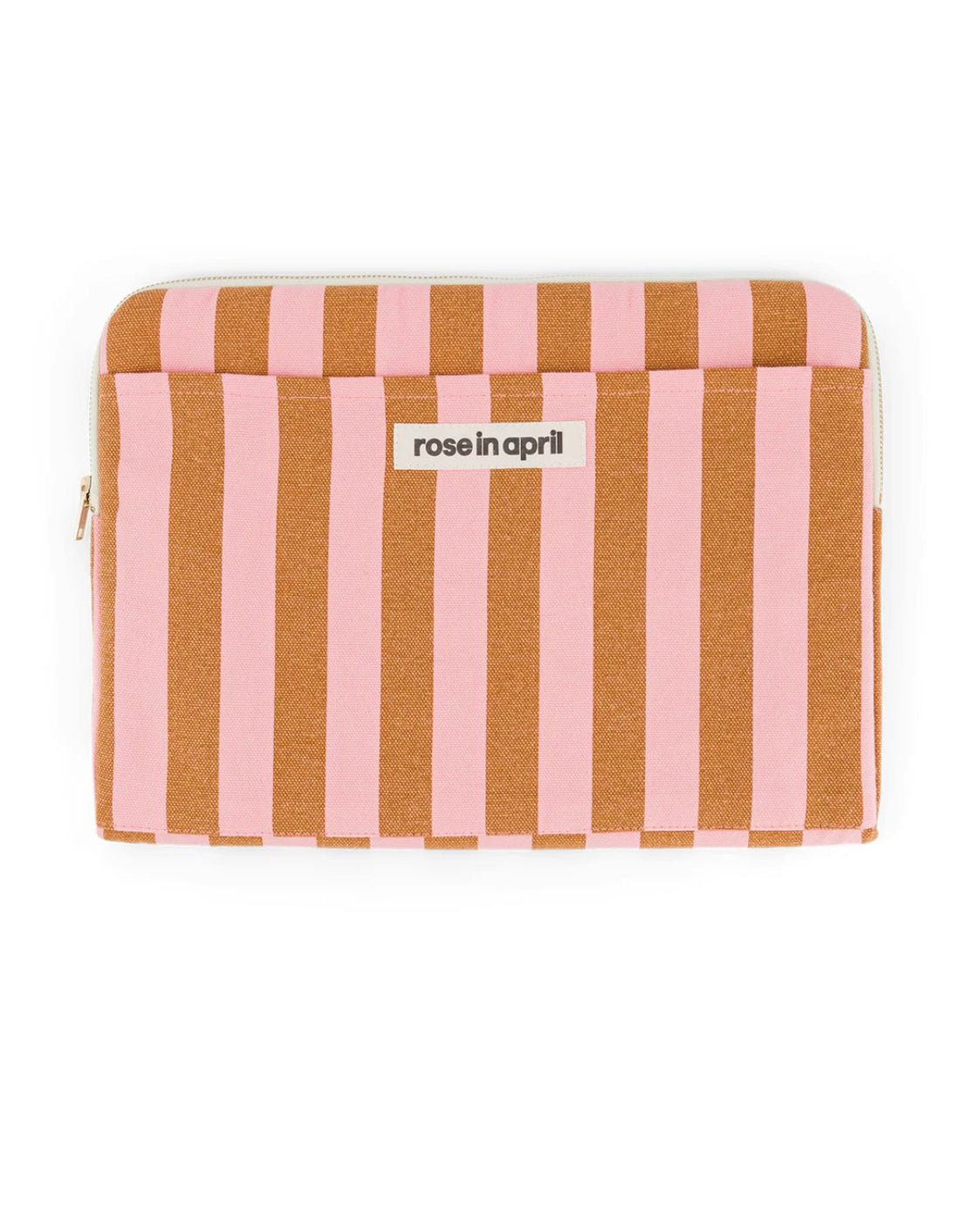 Rose in April - OCTAVE Laptoptasche | Stripes Caramel/Strawberry - Laptoptasche - ROSA ECK -