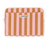 Rose in April - OCTAVE Laptoptasche | Stripes Caramel/Strawberry - Laptoptasche - ROSA ECK -
