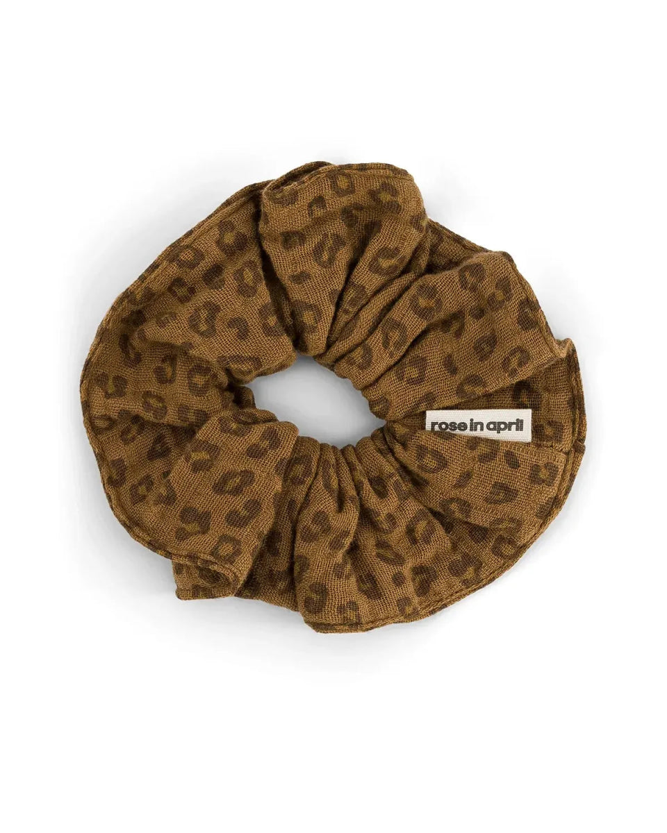 Rose in April - SCRUNCHIE Haargummi • Mini Leopard Cumin - Haargummi - ROSA ECK Concept Store