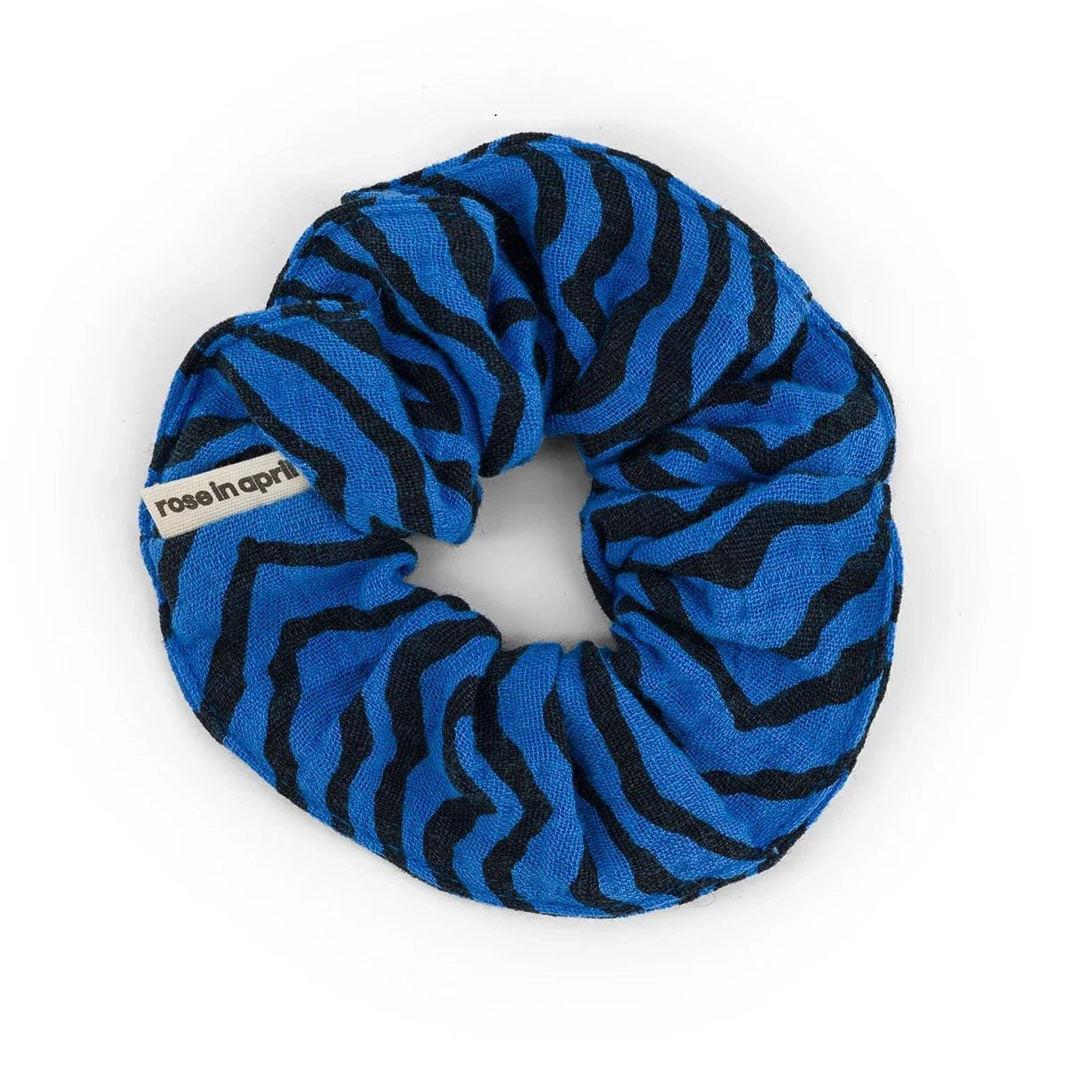 Rose in April - SCRUNCHIE Haargummi | Zebra Greek Blue - Haargummi - ROSA ECK -